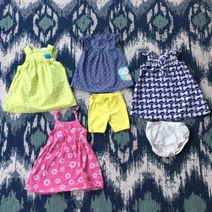 Girls 12M Summer Bundle 6 Pcs-4 Outfits EUC☀️